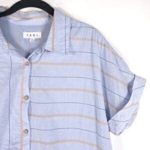 THML Light Blue Striped Mini Dress